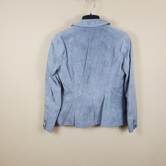 Isaac Mizrahi Live! Suede Moto Jacket Size 6 - Picture 4 of 12